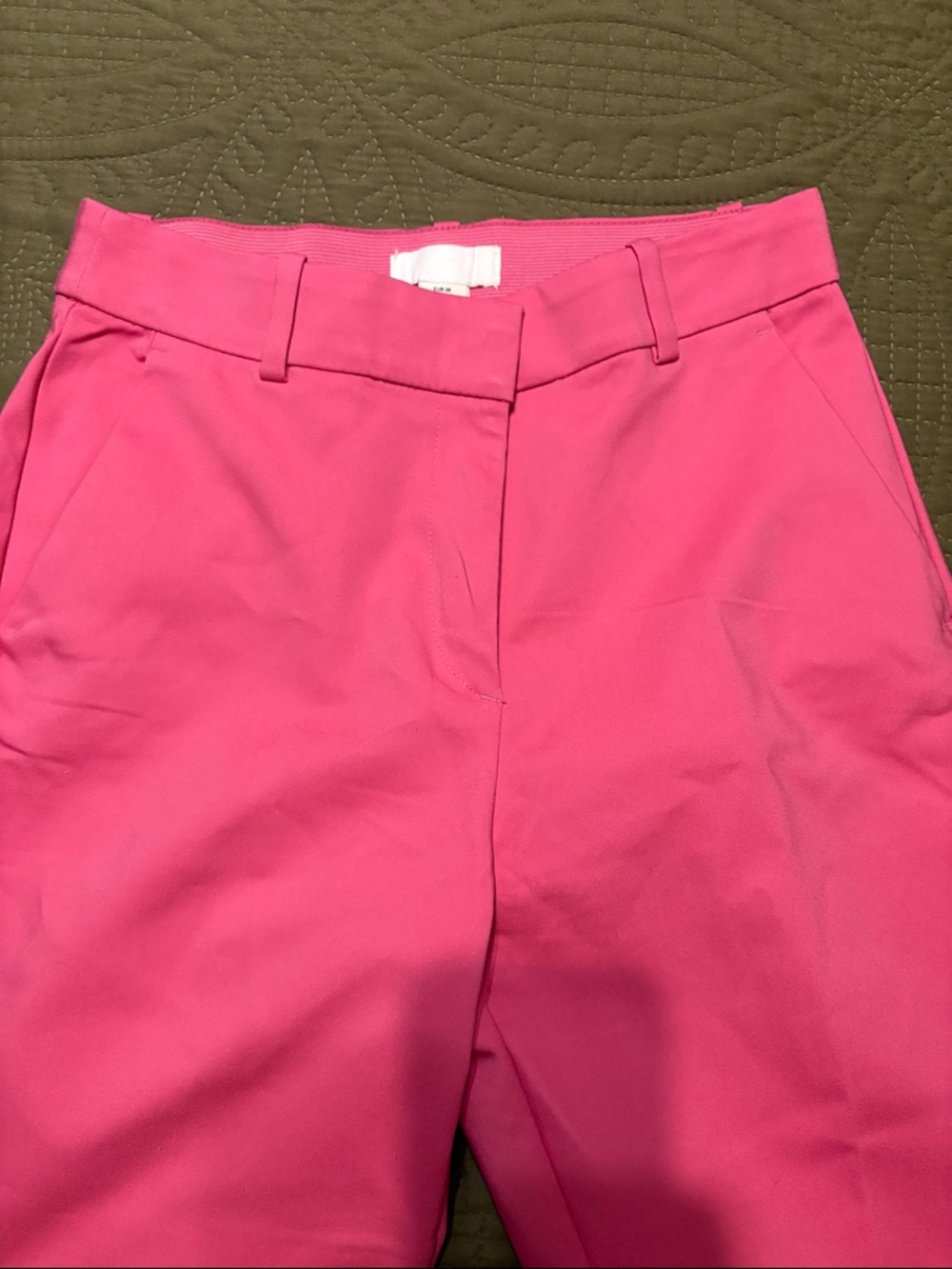 Women's High-Rise Pink Tailored Trousers - Picture 5 of 5